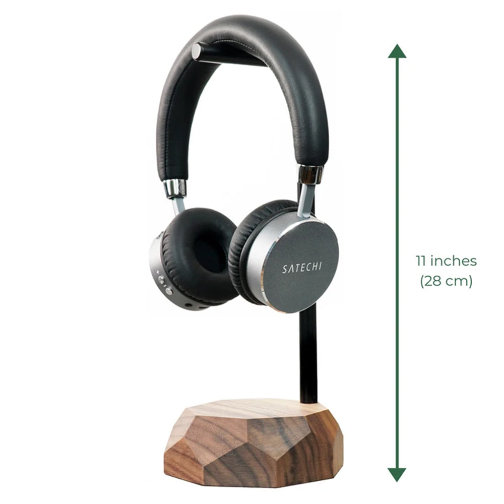 Solid Walnut Wood Headphone Stand by Oakywood - Pasoluna