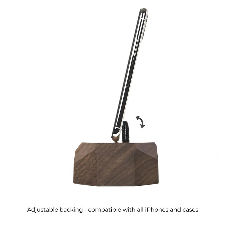 Walnut Wood iPhone Charging Dock by Oakywood - Pasoluna