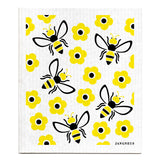 Tea Towel & Dishcloth Bundle - Yellow Bees