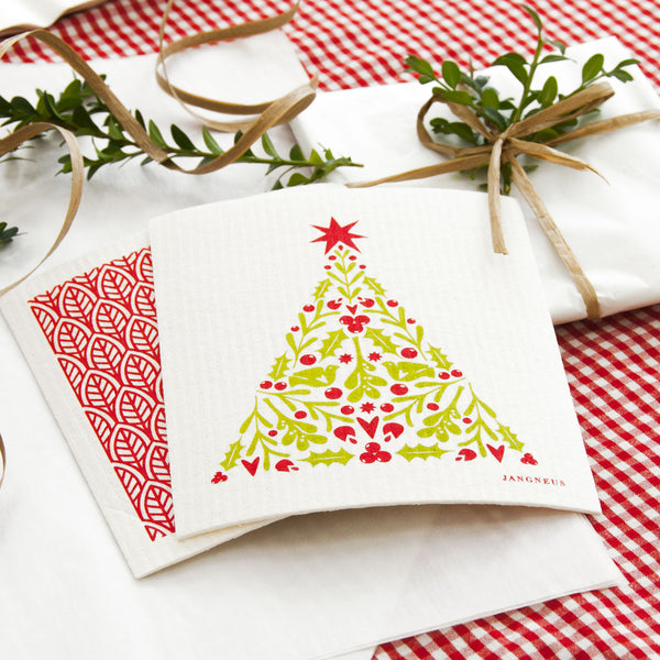 Compostable Swedish Dishcloth - Christmas Tree - Pasoluna