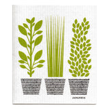 Tea Towel & Dishcloth Bundle - Green Herbs - Pasoluna