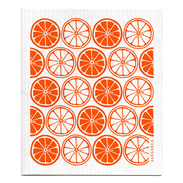 Compostable swedish dishcloth orange citrus