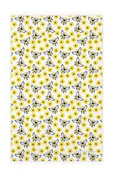 Cotton Tea Towel - Yellow Bees