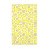 Cotton tea towel yellow sunflower pattern